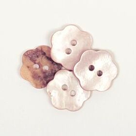 Drops Bloem Knoop Blush Nr 615 - 15mm - Parelmoer Knopen