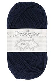 Scheepjes Linen Soft - 621 donkerblauw - Linnen/Katoen Garen 1