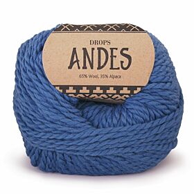 DROPS Andes Uni Colour - 6295 denimblauw - Wol & Garen