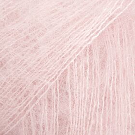 DROPS Kid-Silk Uni Colour - 63 poederroze - Mohair Garen 1