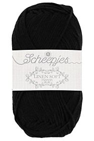 Scheepjes Linen Soft - 632 zwart - Linnen/Katoen Garen 1