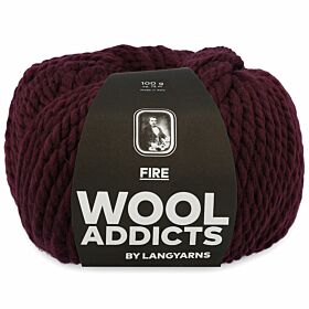 Wooladdicts Fire 64 aubergine - Merinowol Garen