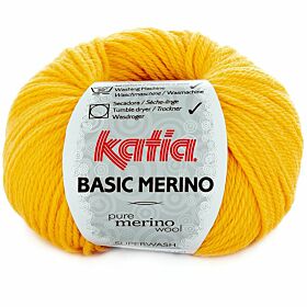 Katia Basic Merino 64 geel - Wol/Acryl Garen