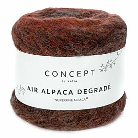 Katia Concept Air Alpaca Degradé - 64 roest-bruin - Kleurverloop Garen