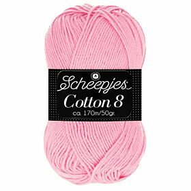 Scheepjes Cotton 8 - 649 roze - Katoen Garen