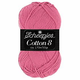 Scheepjes Cotton 8 - 653 donkerroze - Katoen Garen