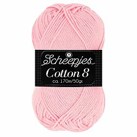 Scheepjes Cotton 8 - 654 lichtroze - Katoen Garen