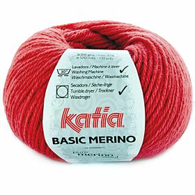 Katia Basic Merino - 66 koraalrood - Wol/Acryl Garen