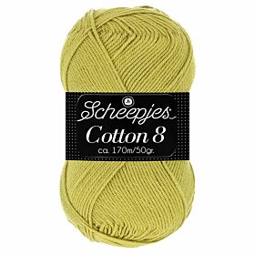 Scheepjes Cotton 8 - 669 olijfgroen - Katoen Garen