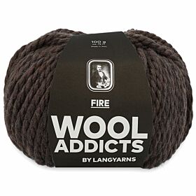 WoolAddicts Fire 67 donkerbruin - Merinowol Garen