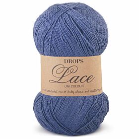 DROPS Lace Uni Colour - 6790 koningsblauw - Alpaca/Zijde Garen