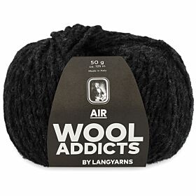 WoolAddicts Air 70 antraciet / donkergrijs - Merinowol Garen
