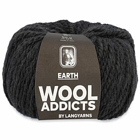 Wooladdicts Earth 70 antraciet / donkergrijs - Alpacawol Garen