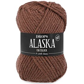 DROPS Alaska Uni Colour - 70 chocolade - Wol Garen 1