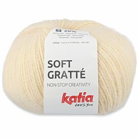 Katia Soft Gratté 70 licht ivoorkleurig - Mohair-Look Acryl Garen