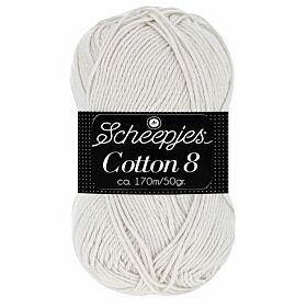 Scheepjes Cotton 8 - 700 lichtgrijs - Katoen Garen
