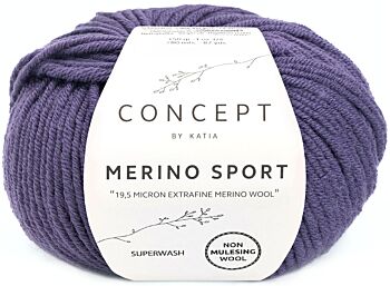 Katia Concept Merino Sport - 71 donker violet - Wol Garen 1