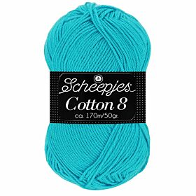 Scheepjes Cotton 8 - 712 donkerturquoise - Katoen Garen