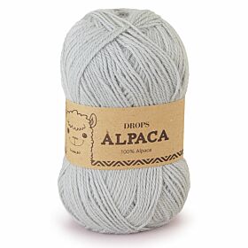 DROPS Alpaca Uni Colour - 7120 lichtgrijs/groen - Wol & Garen