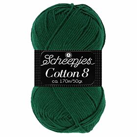 Scheepjes Cotton 8 - 713 donkergroen - Katoen Garen