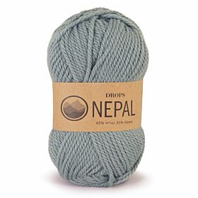 DROPS Nepal Uni Colour - 7139 grijs/groen - Wol & Garen
