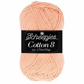 Scheepjes Cotton 8 - 715 zalmroze - Katoen Garen