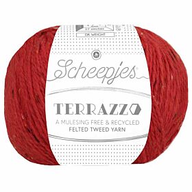 Scheepjes Terrazzo - 718 scarlatto - Gerecyclede Tweedwol