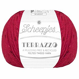 Scheepjes Terrazzo - 719 cremisi - Gerecyclede Tweedwol