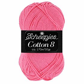 Scheepjes Cotton 8 - 719 felroze - Katoen Garen