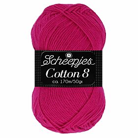 Scheepjes Cotton 8 - 720 fuchsia - Katoen Garen