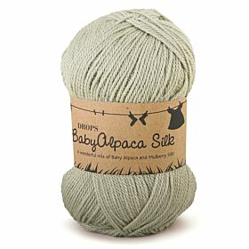 DROPS BabyAlpaca Silk Uni Colour - 7219 pistache - Wol & Garen