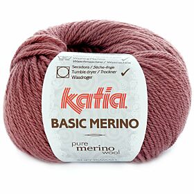 Katia Basic Merino 74 donker oudroze - Wol/Acryl Garen