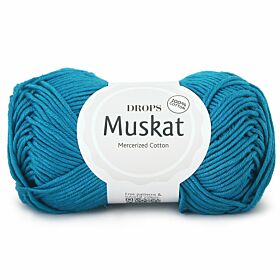 DROPS Muskat Uni Colour - 74 petroleum - Katoen Garen