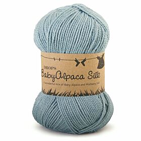 DROPS BabyAlpaca Silk Uni Colour - 7402 licht zeegroen - Wol & Garen