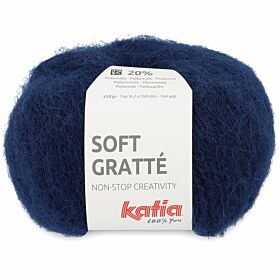 Katia Soft Gratté 75 donkerblauw - Mohair-Look Acryl Garen