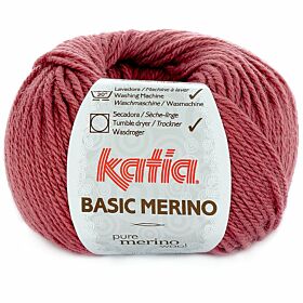 Katia Basic Merino 75 framboosrood - Wol/Acryl Garen