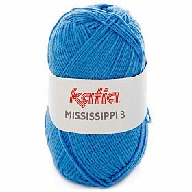 Katia Mississippi-3 - 769 mediumblauw - Katoen/Acryl Garen