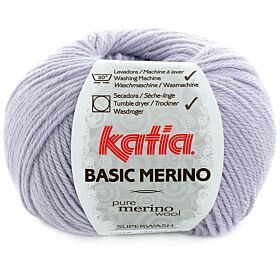 Katia Basic Merino 77 lichtlila / lichtpaars - Wol/Acryl Garen