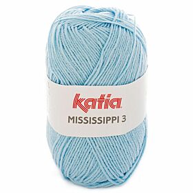 Katia Mississippi-3 - 779 hemelsblauw - Katoen/Acryl Garen
