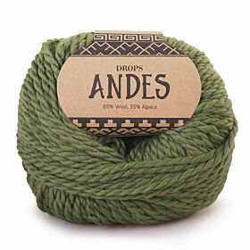 DROPS Andes Uni Colour - 7820 groen - Wol & Garen