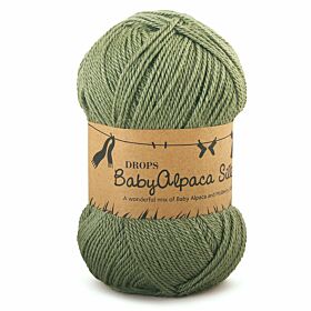 DROPS BabyAlpaca Silk Uni Colour - 7820 groen - Wol & Garen