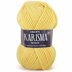 DROPS Karisma Uni Colour 79 limoen / citroengeel - Wol Garen