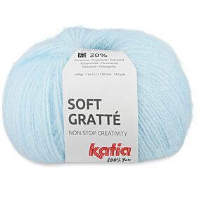 Katia Soft Gratté 80 hemelsblauw - Mohair-Look Acryl Garen