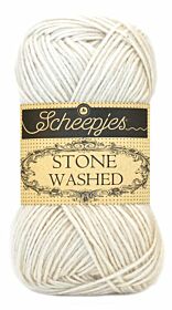 Scheepjes Stone Washed 801 Moon Stone / ecru / naturel - Katoen Garen