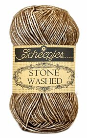 Scheepjeswol Stone Washed - 804 Boulder Opal / donkerbruin - Katoen Garen