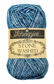 Scheepjeswol Stone Washed - 805 Blue Apatite / blauw - Katoen Garen