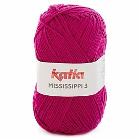 Katia Mississippi-3 - 809 donkerfuchsia - Katoen/Acryl Garen