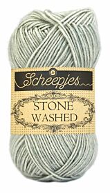 Scheepjeswol Stone Washed - 814 Crystal Quartz / grijsgroen - Katoen Garen