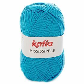 Katia Mississippi-3 - 818 donkerturquoise - Katoen/Acryl Garen