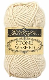 Scheepjeswol Stone Washed - 821 Pink Quartzite / ivoor / lichtbeige - Katoen Garen